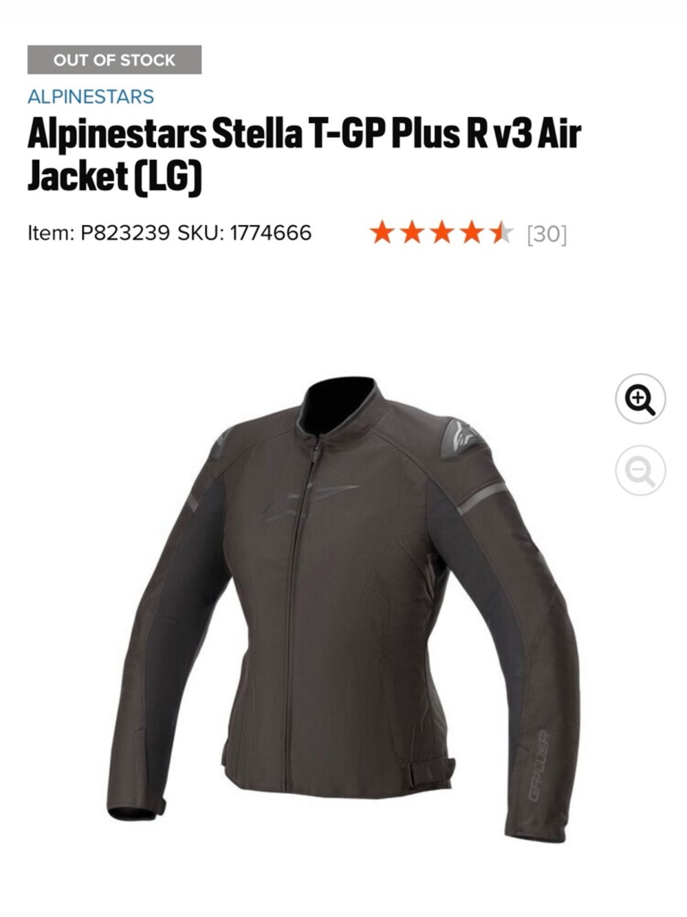 Alpinestars Women's Leather Motorcycle Jacket in Dark Brown/Black